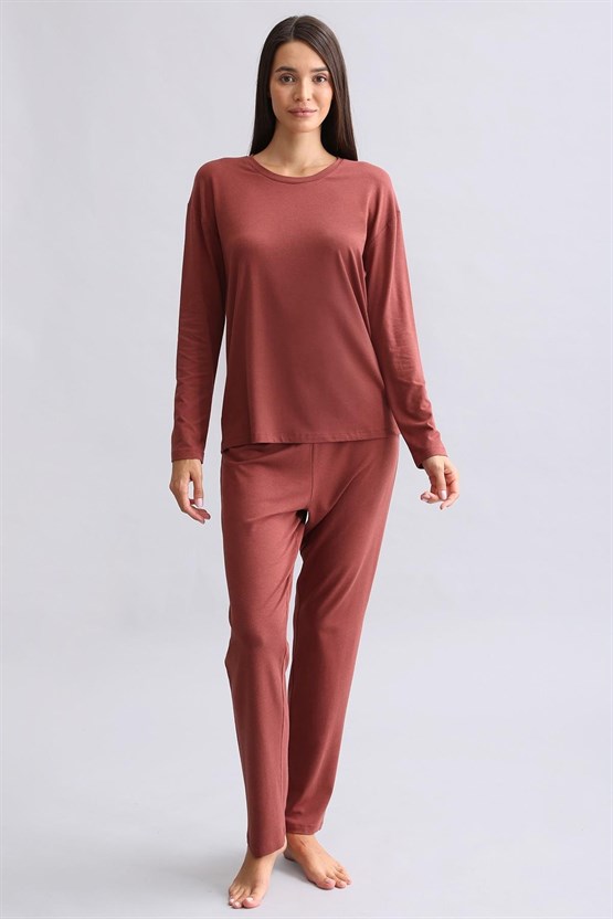 Mısırlı Kadın Bambu Sweatshirt Bordo