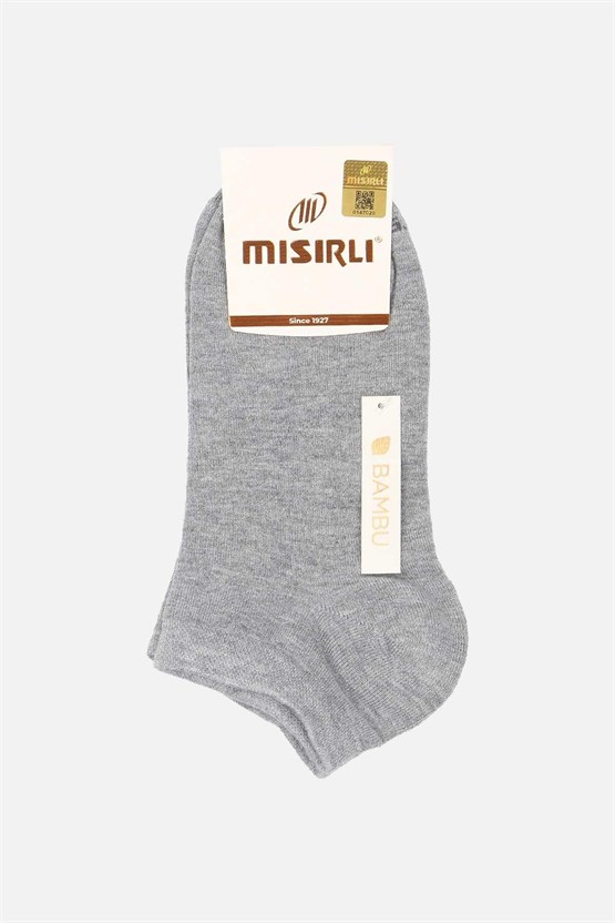 Mısırlı Kadın Bambu Tekli Yazlık Patik Çorap Gri