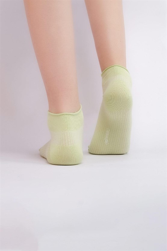 Mısırlı Kadın Bambu Tekli Yazlık Sneaker Çorap Yeşil