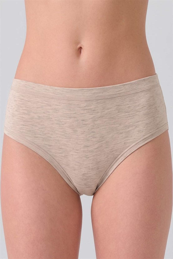 Mısırlı Kadın Gümüş Brief Slip Gri Melanj