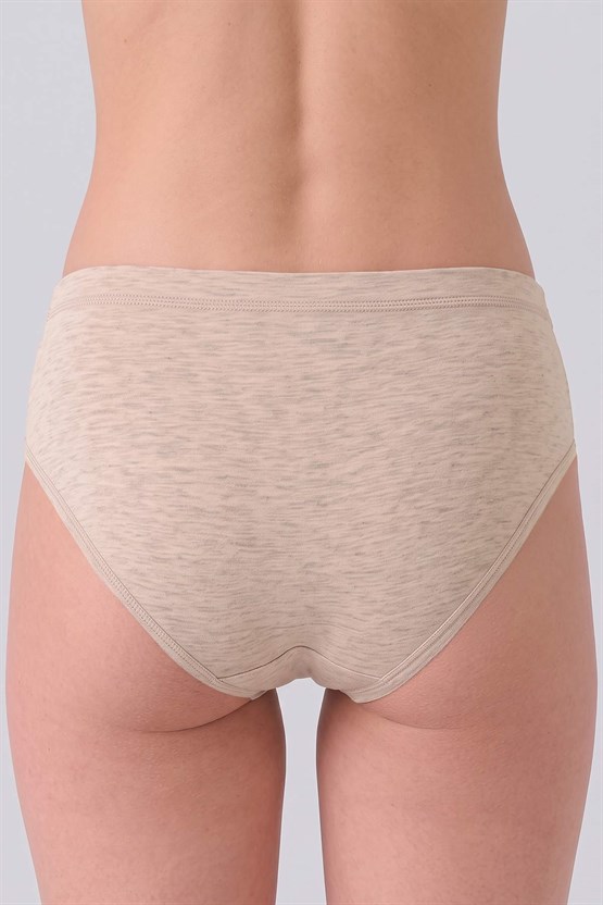 Mısırlı Kadın Gümüş Brief Slip Gri Melanj