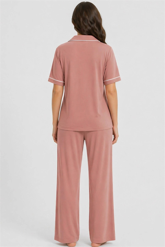 Mısırlı Kadın Modal Pijama Takım Açık Pembe