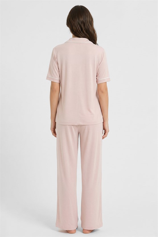 Mısırlı Kadın Modal Pijama Takım Somon