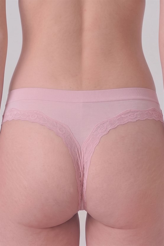 Mısırlı Kadın Modal Seamless Tanga Slip Pudra