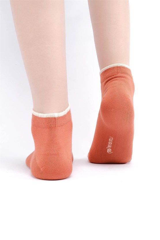 Mısırlı Kadın Modal Tekli Yazlık Sneaker Çorap Kiremit