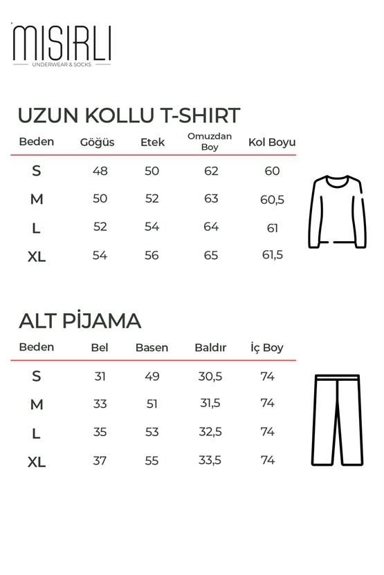 Mısırlı Kadın Pamuk Bisiklet Yaka Pijama Takım Ekru