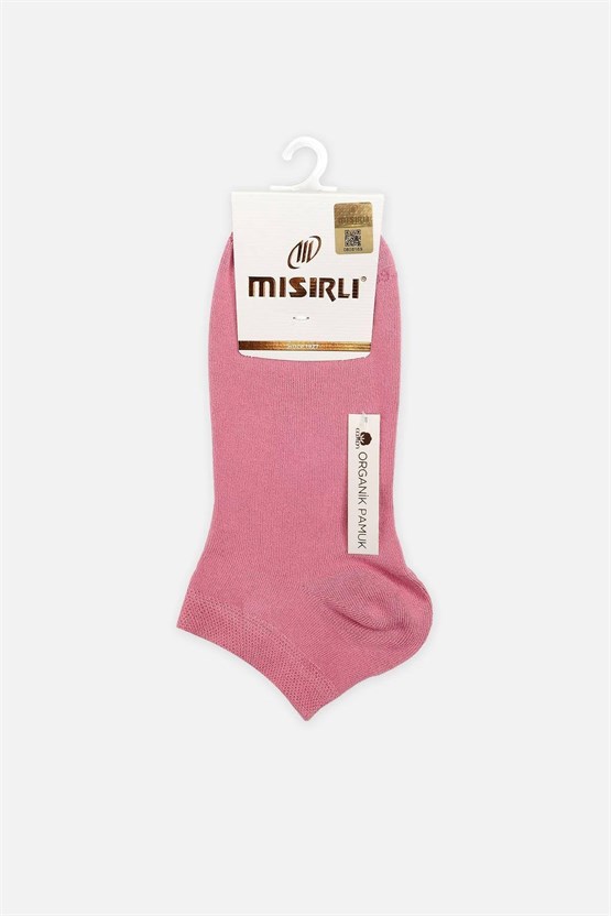Mısırlı Kadın Pamuklu Tekli Yazlık Patik Çorap Pembe
