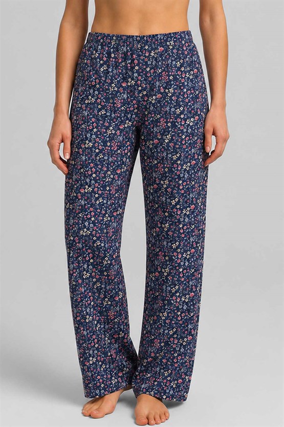 Mısırlı Kadın Viskon Alt Pijama İndigo