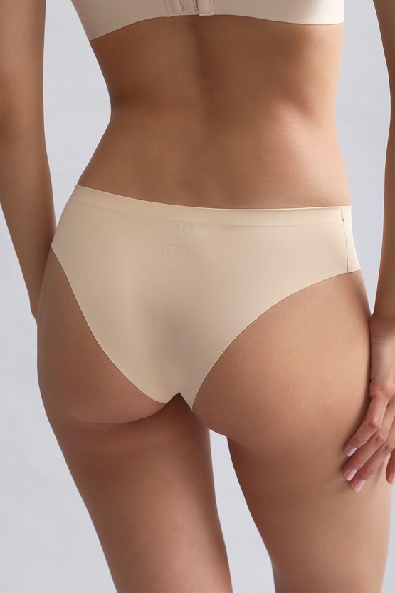 Mısırlı Lazer Kesim Görünmez Slip Külot Ten