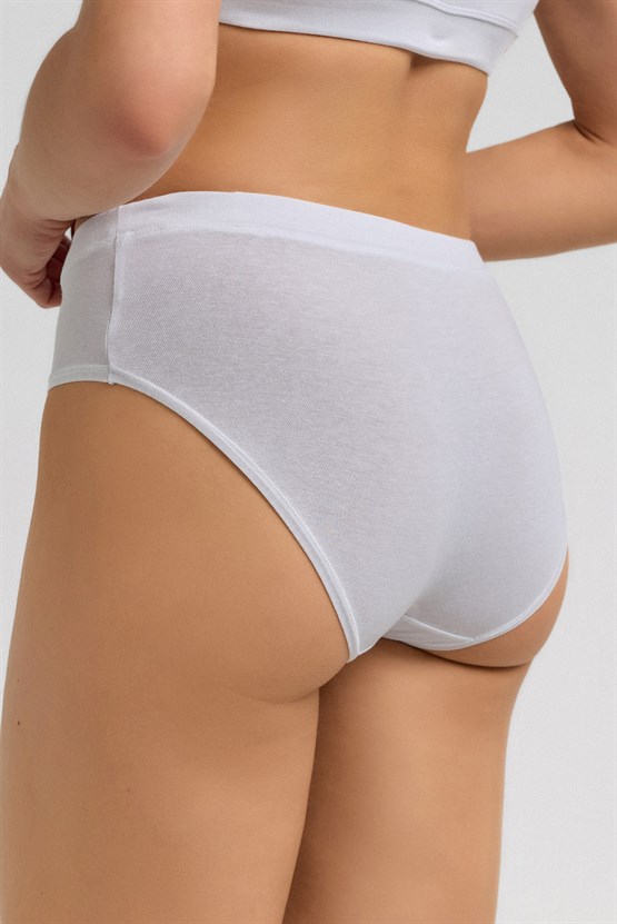Mısırlı Modal by TENCEL HERA Brief Gizli Lastikli 3lü Slip Külot Beyaz