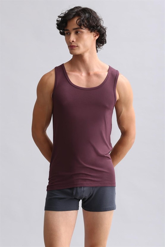Mısırlı Modal by TENCEL HERCULES Slim Fit Basic Atlet Mor