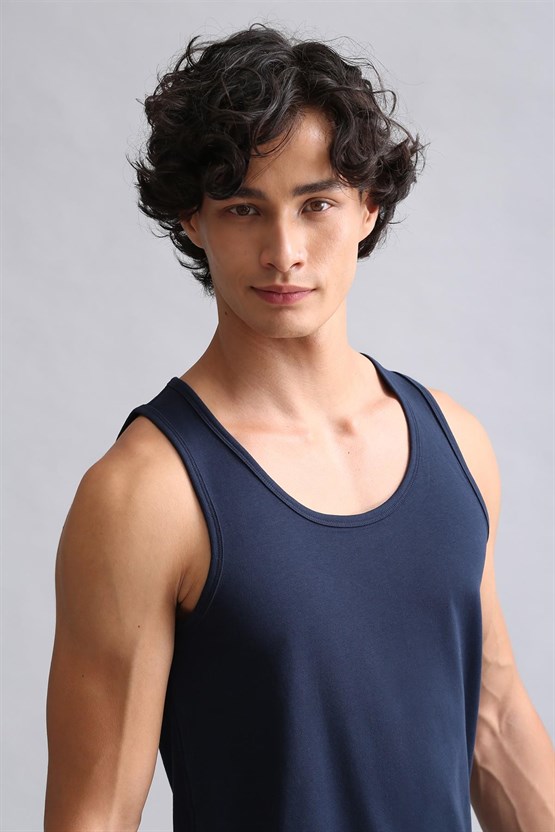 Mısırlı Modal by TENCEL HERCULES Slim Fit Basic Atlet Lacivert