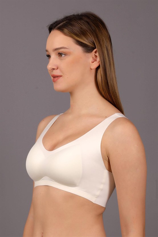 Mısırlı New Bra Desteksiz Hayalet Bralet Sütyen Ekru