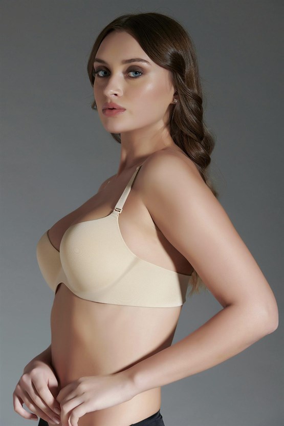Mısırlı New Bra Desteksiz Lazer Kesim Sütyen Ten
