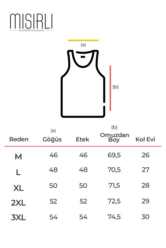 Mısırlı ORGANIC Pamuklu HERCULES Slim Fit Basic Atlet Siyah