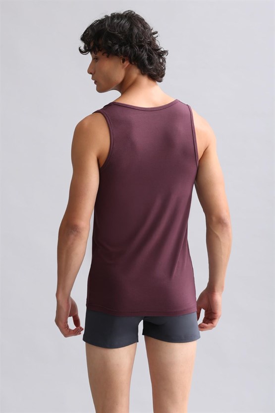 Mısırlı ORGANIC Pamuklu HERCULES Slim Fit Basic Atlet Mor