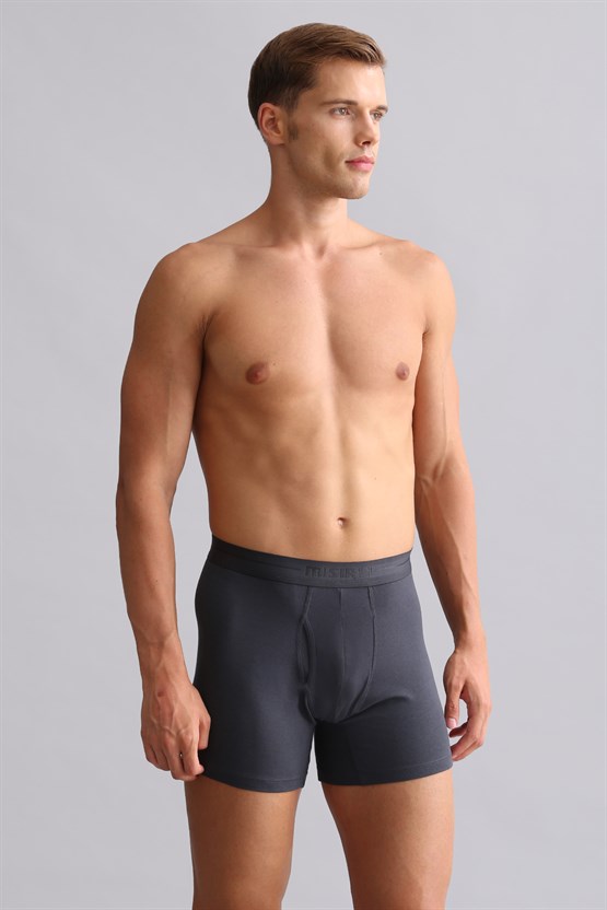 Mısırlı ORGANIC Pamuklu SPARTACUS PLUS PERFORMANCE Long Boxer Antrasit