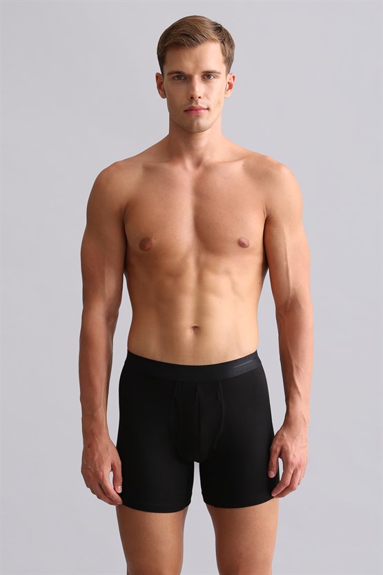 Mısırlı ORGANIC Pamuklu SPARTACUS PLUS PERFORMANCE Long Boxer Siyah