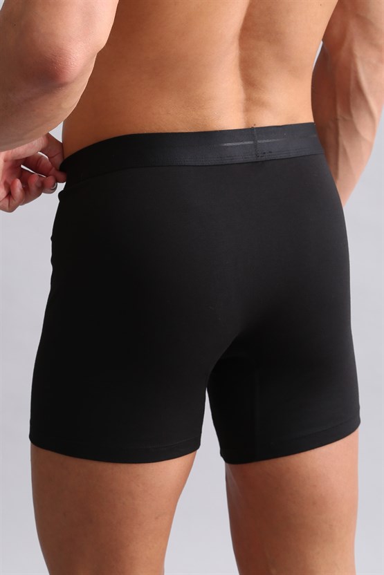 Mısırlı ORGANIC Pamuklu SPARTACUS PLUS PERFORMANCE Long Boxer Siyah