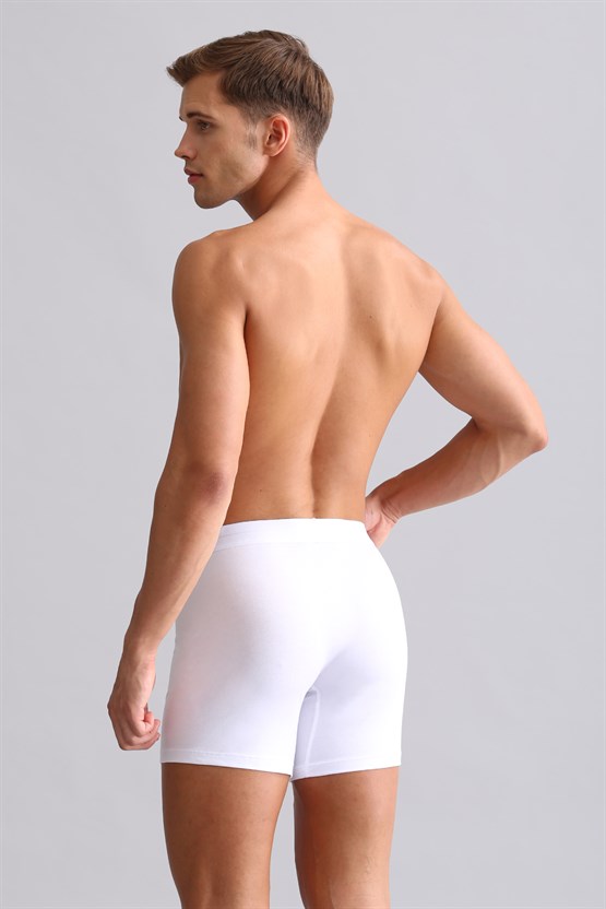 Mısırlı ORGANIC Pamuklu SPARTACUS PLUS PERFORMANCE Long Boxer Beyaz