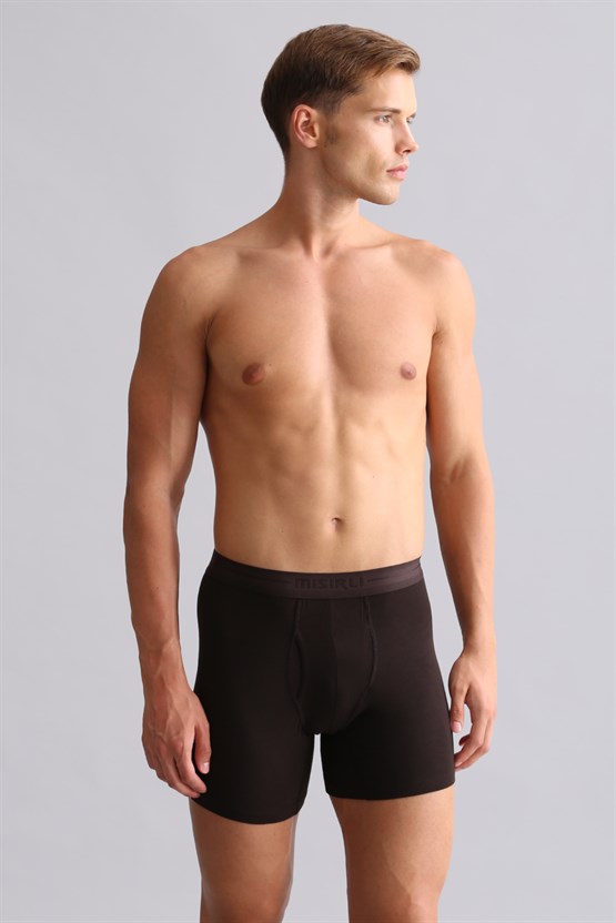Mısırlı ORGANIC Pamuklu SPARTACUS PLUS PERFORMANCE Long Boxer Kahverengi