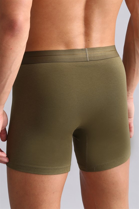 Mısırlı ORGANIC Pamuklu SPARTACUS PLUS PERFORMANCE Long Boxer Koyu Haki