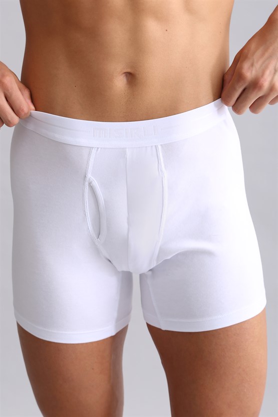 Mısırlı ORGANIC Pamuklu SPARTACUS PLUS PERFORMANCE Long Boxer Beyaz