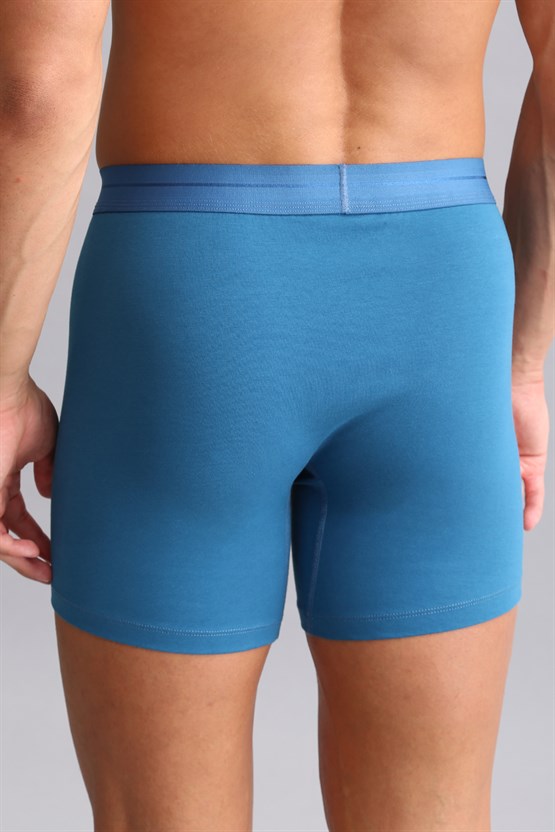 Mısırlı ORGANIC Pamuklu SPARTACUS PLUS PERFORMANCE Long Boxer Petrol Mavi