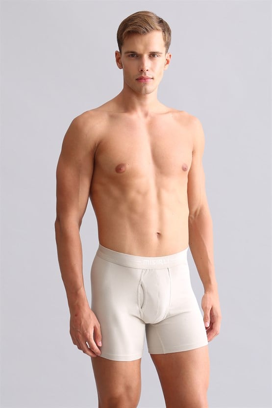 Mısırlı ORGANIC Pamuklu SPARTACUS PLUS PERFORMANCE Long Boxer Toprak Bej