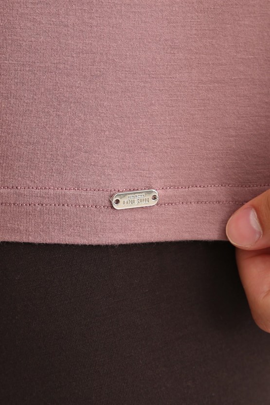 Mısırlı ORGANIC Pamuklu ZEUS LUXURY Regular Fit Bisiklet Yaka Sporcu Atlet / T-Shirt Lavender