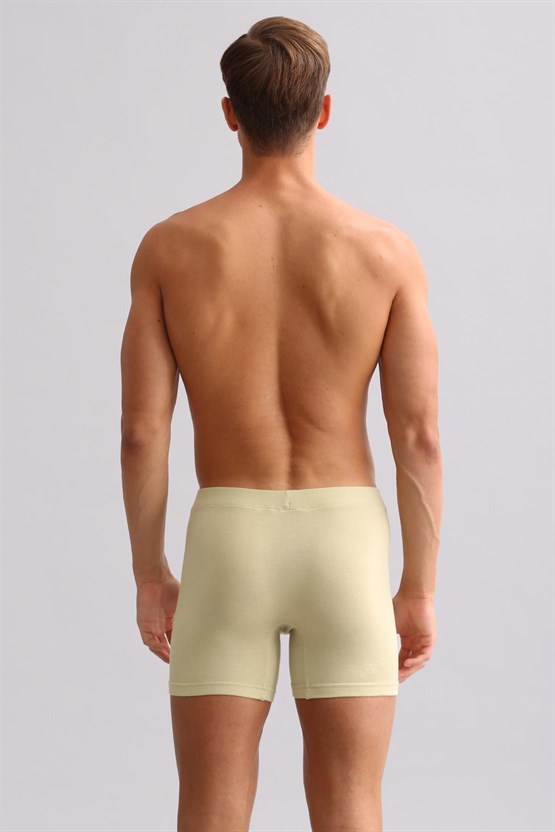 Mısırlı ORGANIC Pamuklu ZEUS LUXURY Regular Fit Metal Armalı Long Boxer Haki Ada