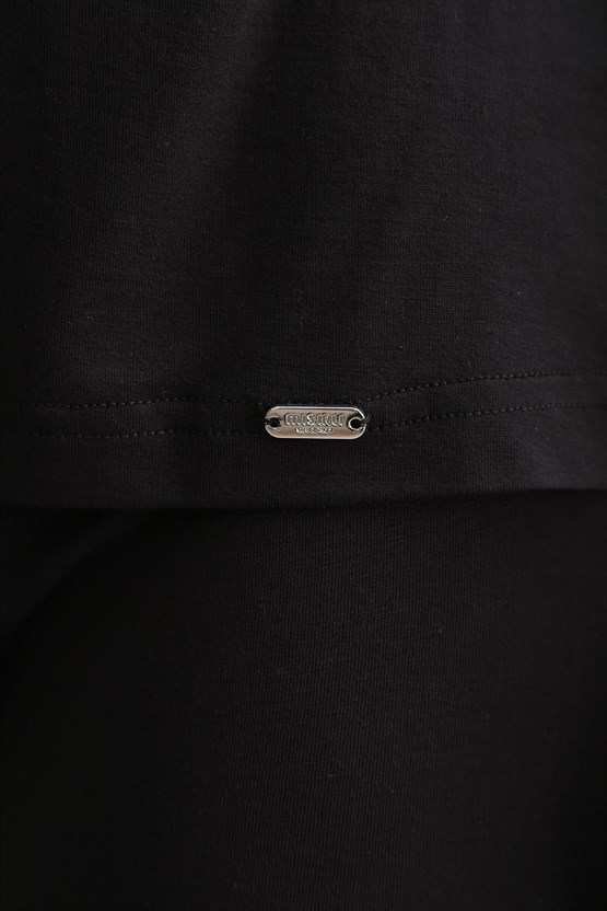 Mısırlı ORGANIC Pamuklu ZEUS LUXURY Regular Fit V Yaka Sporcu Atlet / T-Shirt Siyah