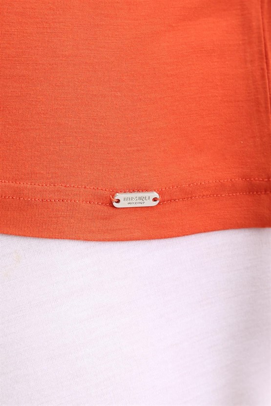 Mısırlı ORGANIC Pamuklu ZEUS LUXURY Regular Fit Bisiklet Yaka Fanila / T-Shirt Pas Kırmızı