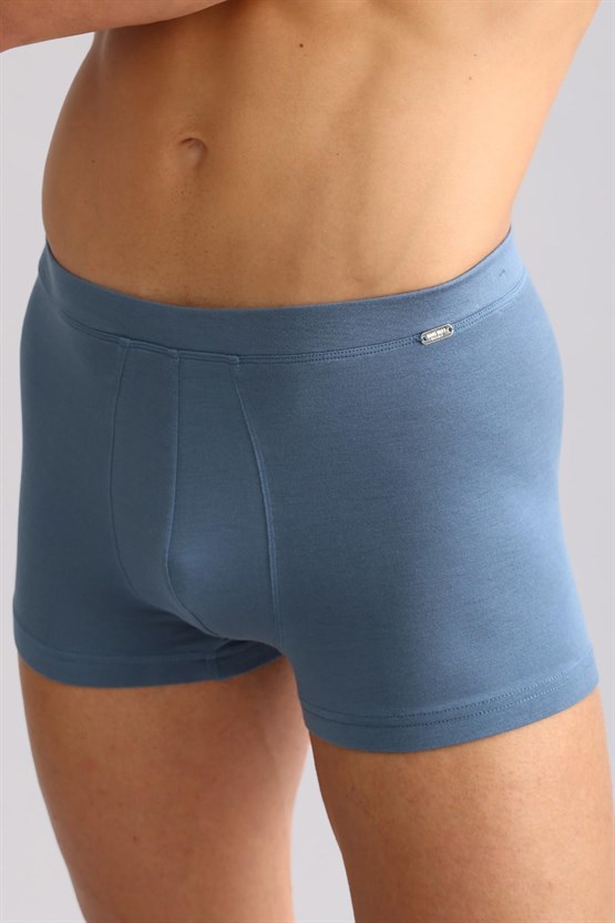 Mısırlı ORGANIC Pamuklu ZEUS LUXURY Regular Fit Metal Armalı Boxer Gece Mavisi