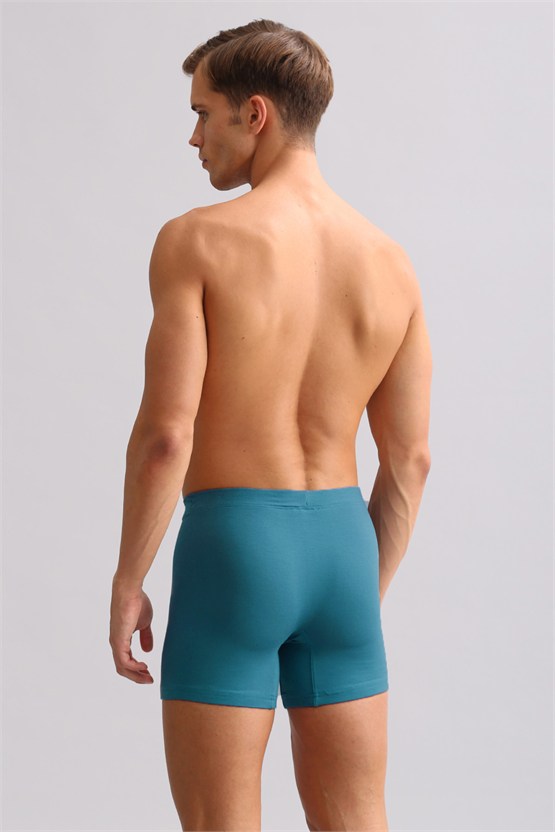Mısırlı ORGANIC Pamuklu ZEUS LUXURY Regular Fit Metal Armalı Long Boxer Fit Green