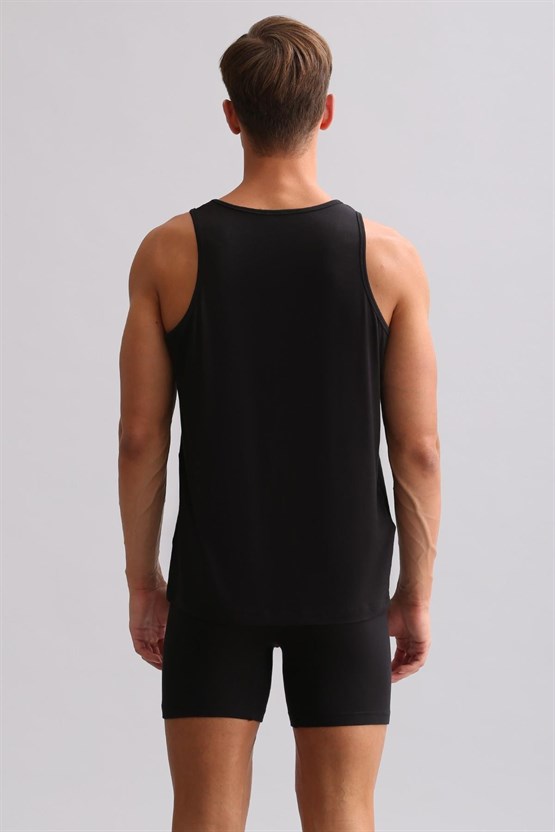 Mısırlı ORGANIC Pamuklu ZEUS LUXURY Regular Fit Basic Atlet Siyah