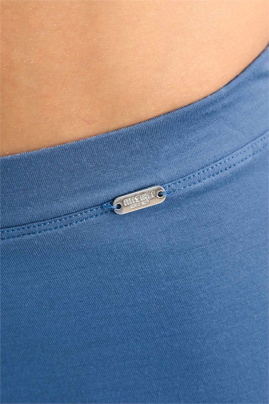 Mısırlı ORGANIC Pamuklu ZEUS LUXURY Regular Fit Metal Armalı Long Boxer Petrol Mavi