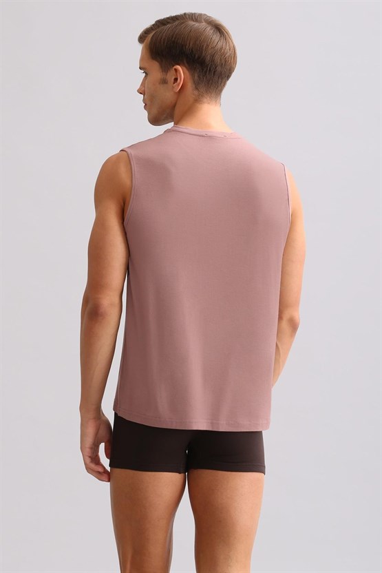 Mısırlı ORGANIC Pamuklu ZEUS LUXURY Regular Fit Bisiklet Yaka Sporcu Atlet / T-Shirt Lavender