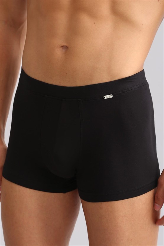 Mısırlı ORGANIC Pamuklu ZEUS LUXURY Regular Fit Metal Armalı Boxer Siyah