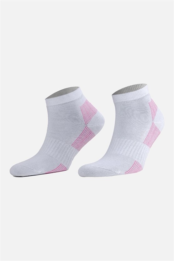 Mısırlı Unisex Coolmax 2 Çift Özel Paketli Kısa Konç Çorap Beyaz