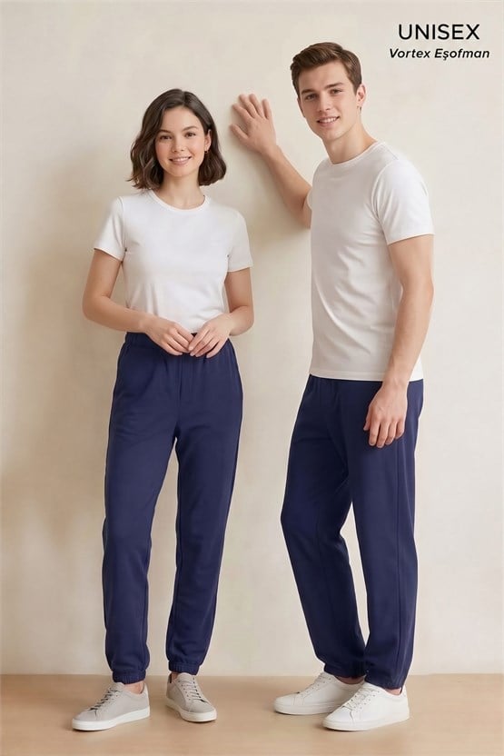 Mısırlı Unisex Pamuk Karışımlı Jogger Lacivert