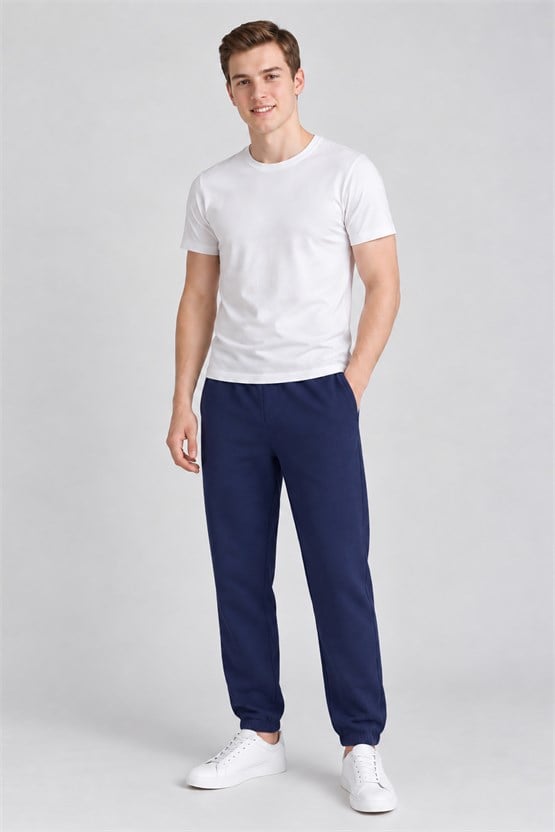 Mısırlı Unisex Pamuk Karışımlı Jogger Lacivert