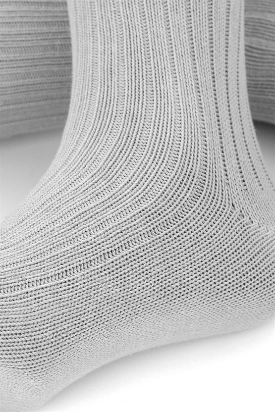 Mısırlı Unisex Pamuklu Bio Cotton Kışlık Soket Çorap Gri