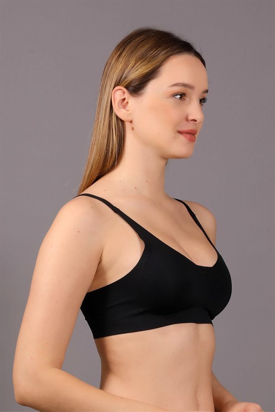 New Bra Desteksiz Hayalet Sütyen Siyah