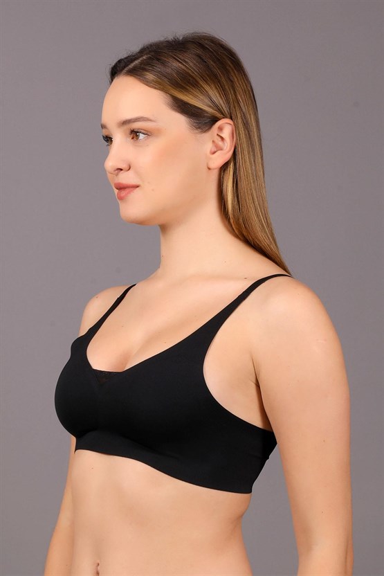 New Bra Desteksiz Hayalet Sütyen Siyah