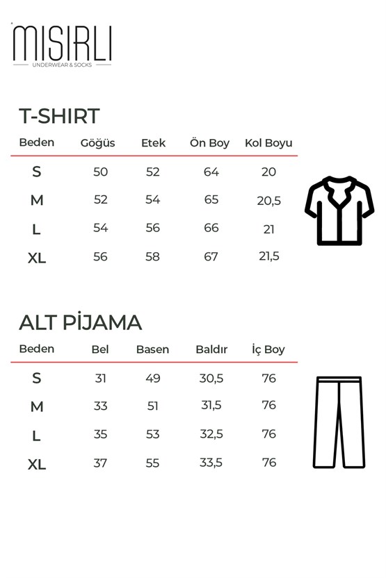 Pamuklu Kısa Kollu Gömlek Pantolon Pijama Takım Lacivert