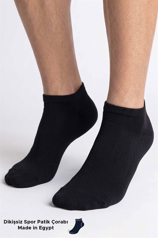 Socksmax Unisex Pamuklu 30 Çift Patik Çorap Siyah