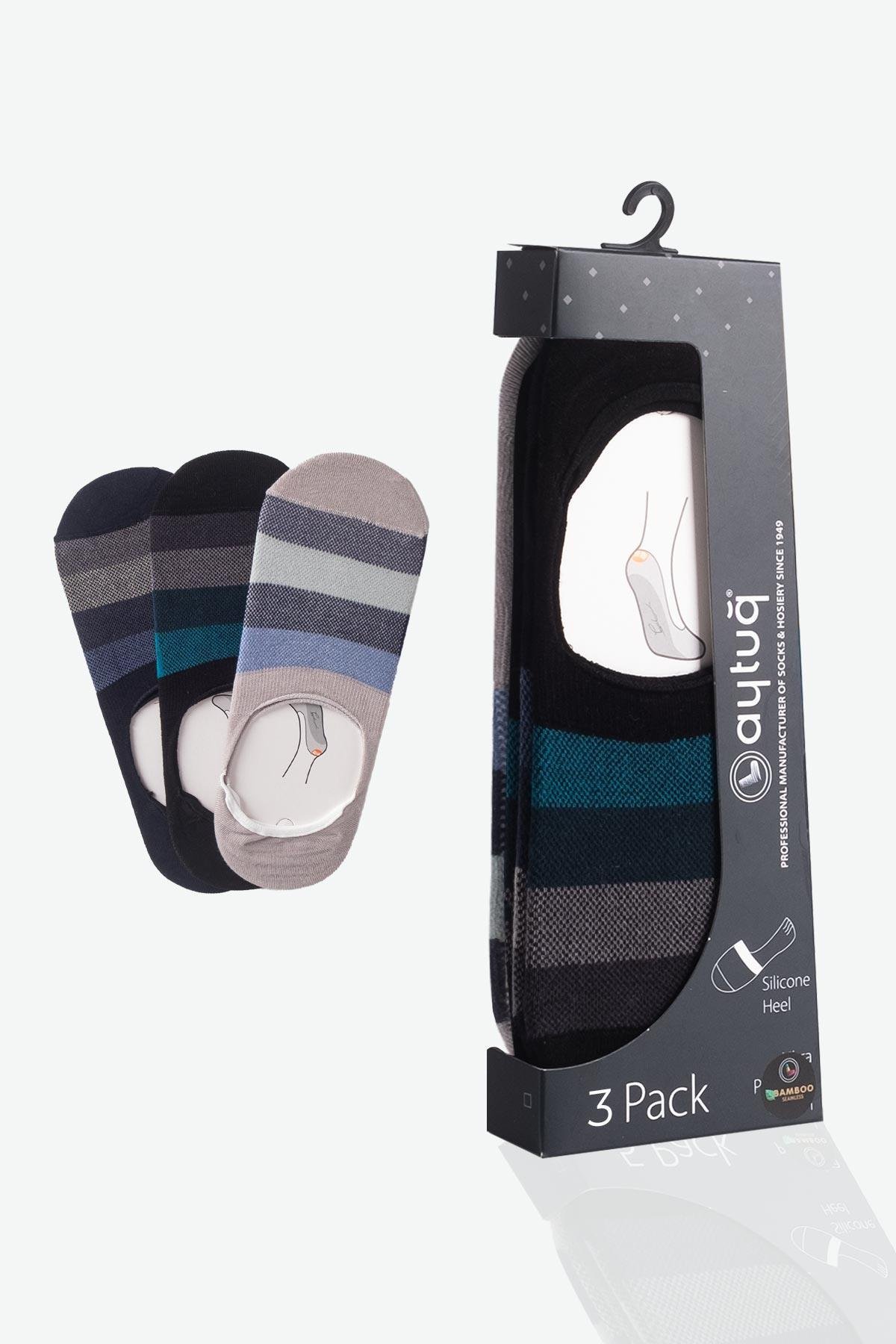 Aytuğ Men's Bamboo 3 Pairs Special Boxed Ballet Socks - 14320