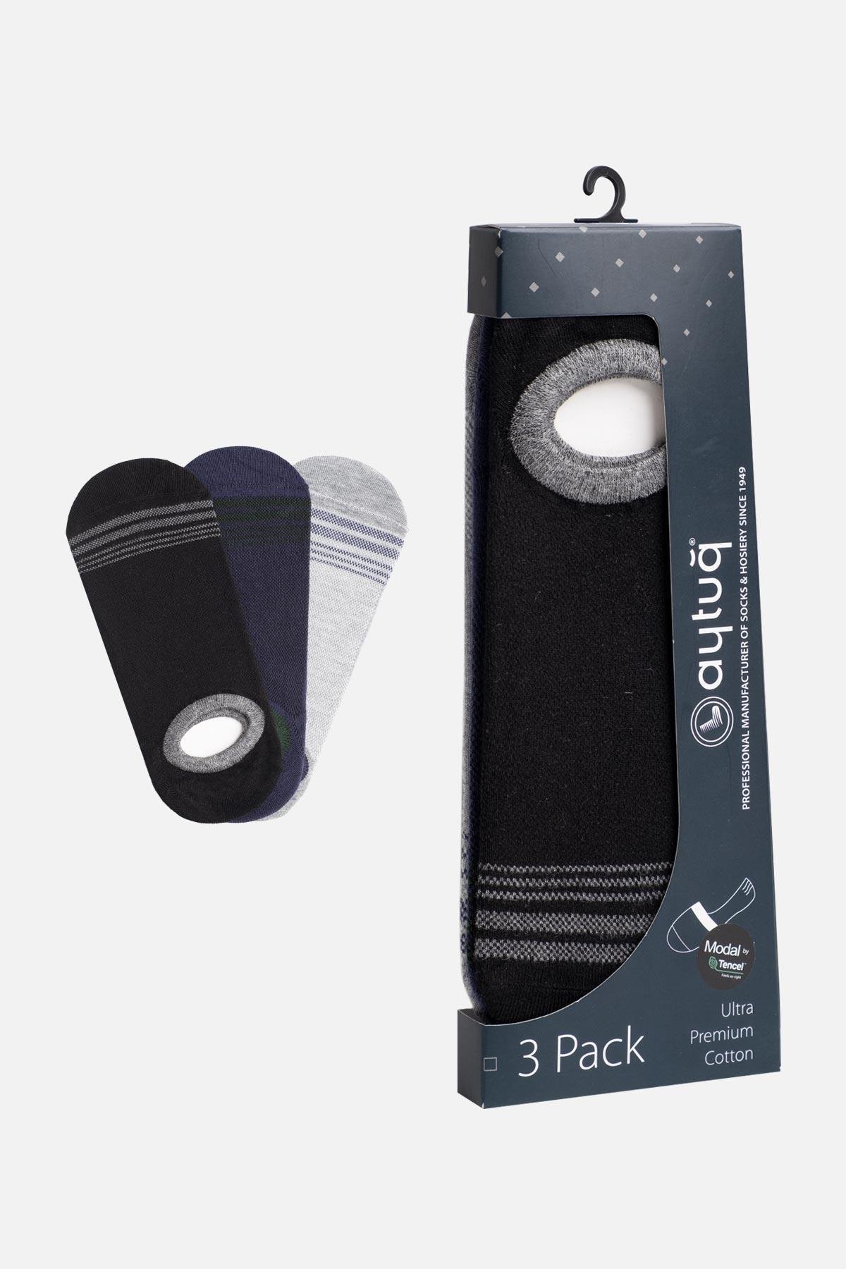 Aytuğ Men's Modal by Tencel™ 3 Pairs of Special Boxed Ballet Socks - 13304