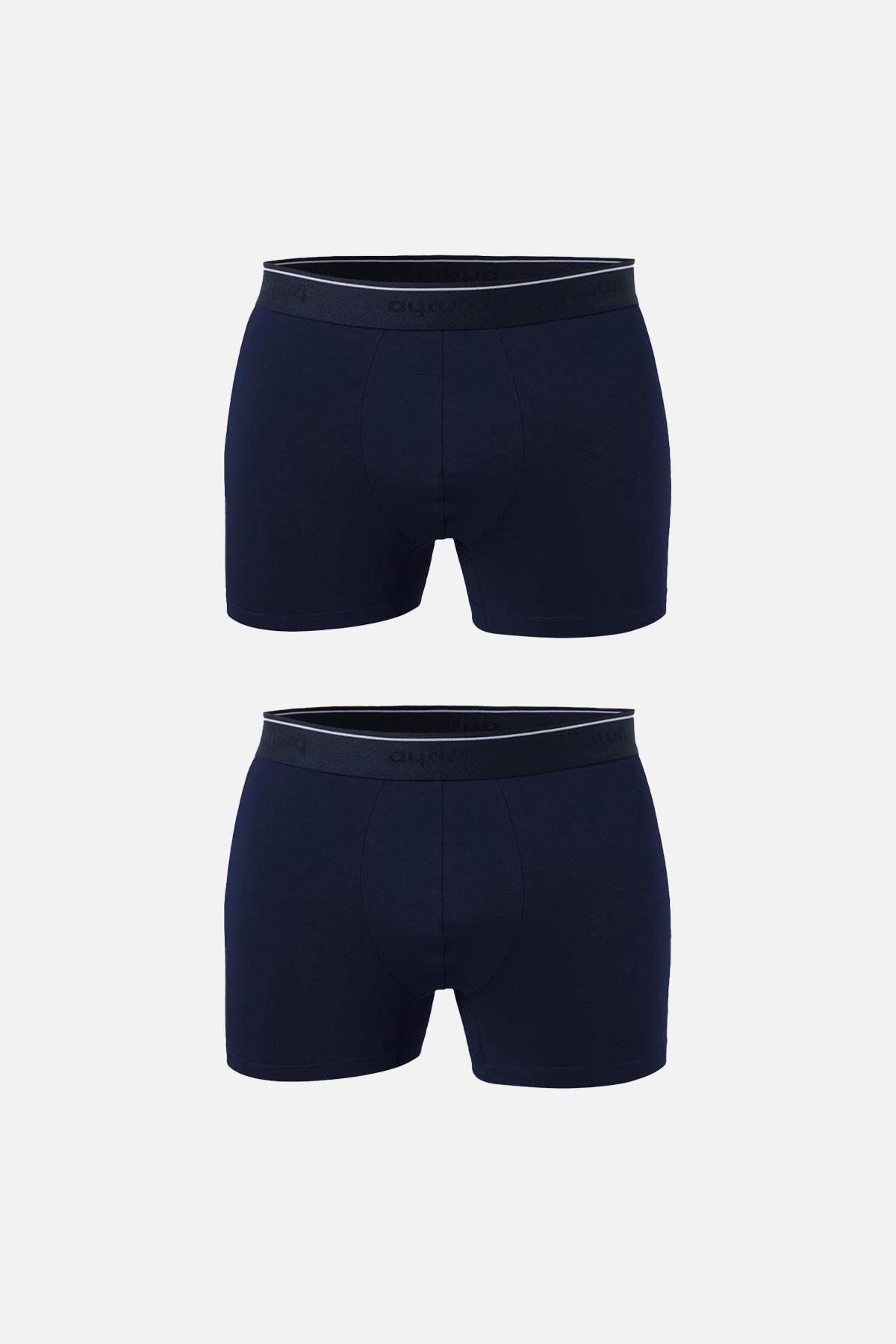 Aytuğ Erkek Modal Lacivert Renk Boxer 2'li Paket   NMB10